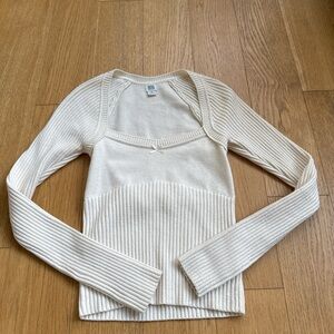 BDG Cream Long Sleeve Top